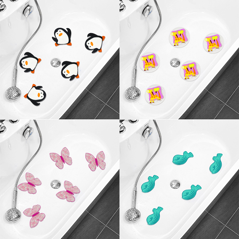 PVC bañera baño niños antideslizante alfombra de dibujos animados baño bebé lindo bañera antideslizante ventosa pequeña alfombra de piso