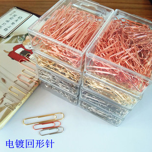 50mm Electroplated Gold Paper Clip 33mm Silver Plated 28mm Full Iron Paper Clip 5cm Rose Nickel Plated
