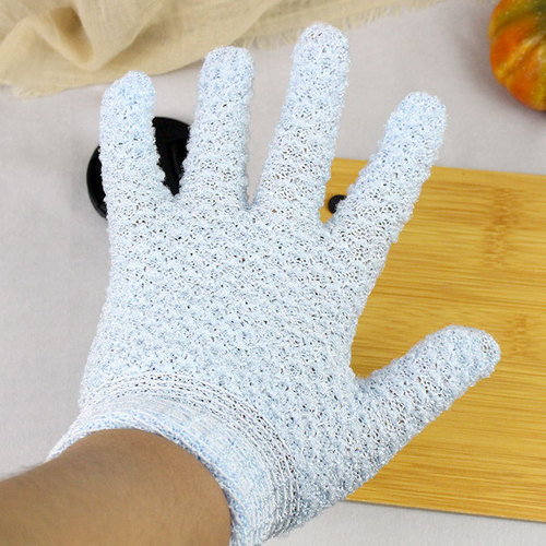 Amazon Double-Sided Jacquard Bath Gloves Frosted Thickened Bath Gloves Mud Rubbing Back Bathing Artifact