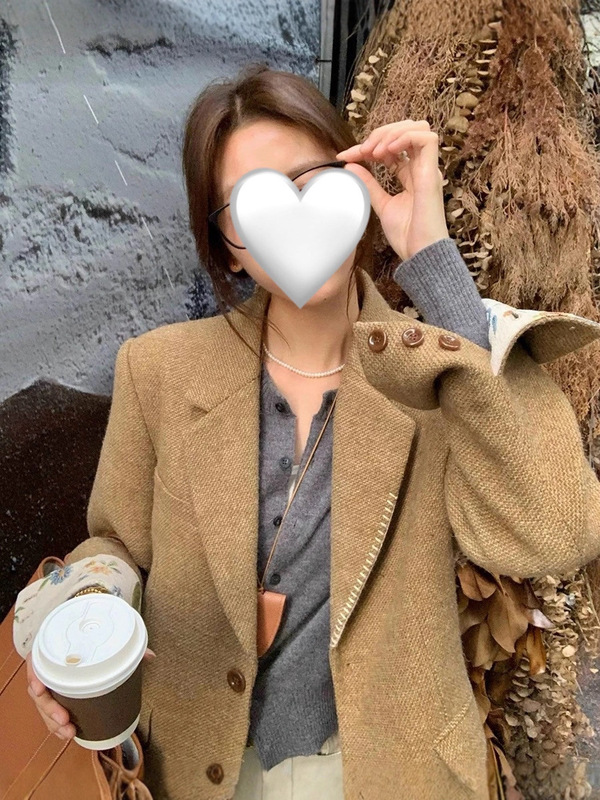 经典小个子粗花呢西装外套廓形秋冬女装G1536|undefined