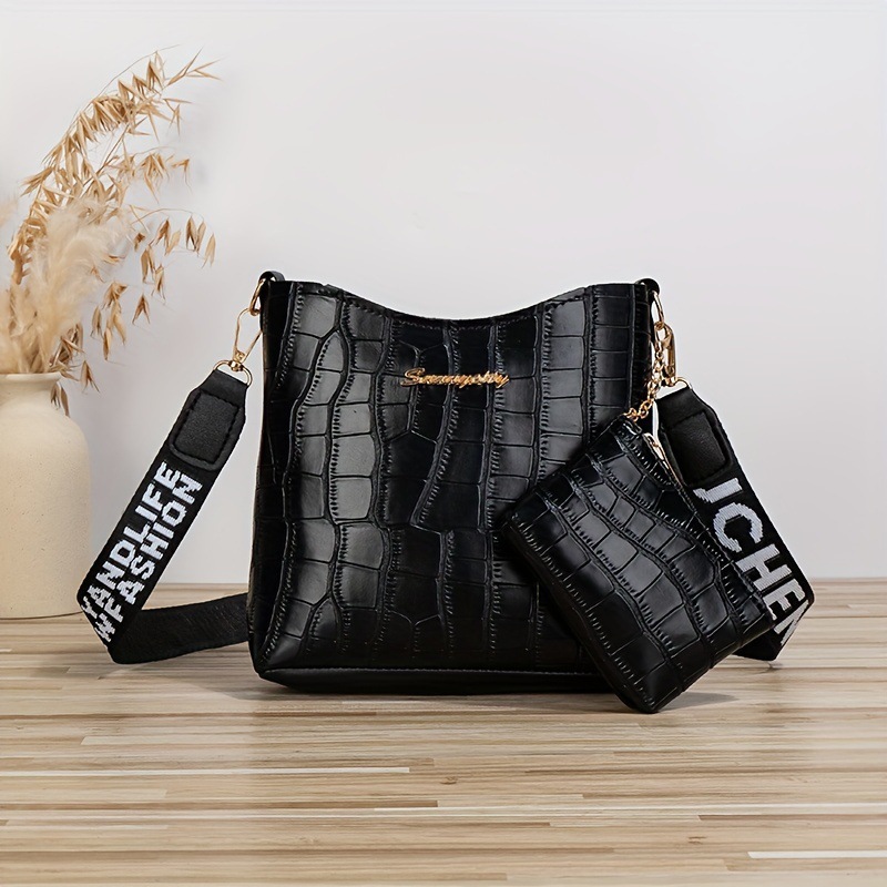 Bolsos transfronterizos nuevos cocodrilo bolsos personales bolsos de cubo bolsos de hombro simple bolsos de comercio exterior bolsos de mujer al por mayor