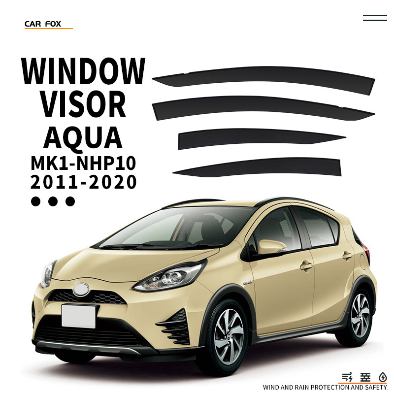 Suitable for Toyota Aqua Car Window Sun Visor Rain Shield Rain Eyebrow Toyota Aqua Window Visor