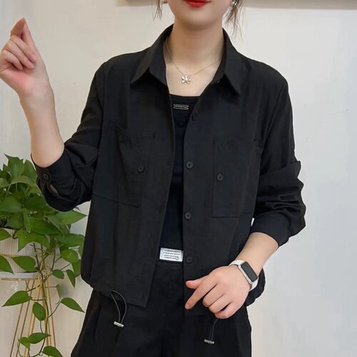 Fall Fashion Casual Solid Color Versatile Loose Slimming Long Sleeve Stylish Outerwear