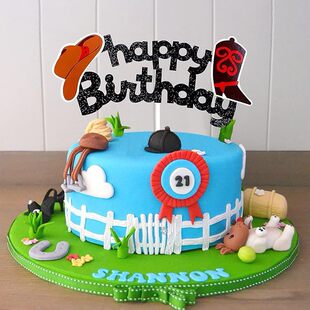 Cowboy Birthday Cake Decoration, Western Style Birthday Party Supplies, Western Style Birthday Party Supplies