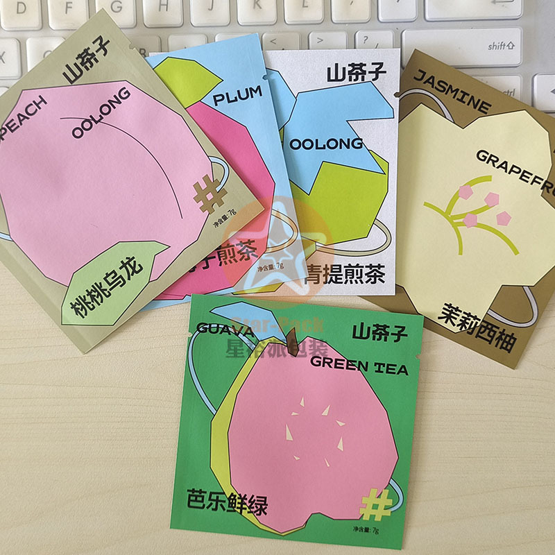 山茶子加厚牛皮纸镀铝芭乐茶叶小泡袋