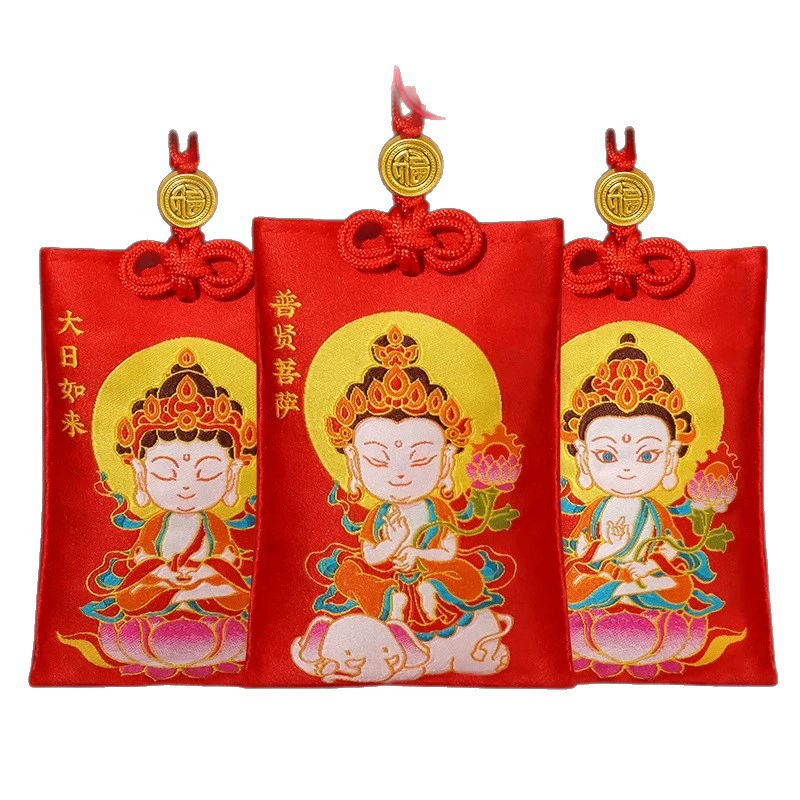 Wholesale tips bag 2026 zodiac horse, rat, cow, rabbit, chicken zodiac auspicious blessing bag pendant Bingwu Year of the Horse, natal and prosperous tips bag