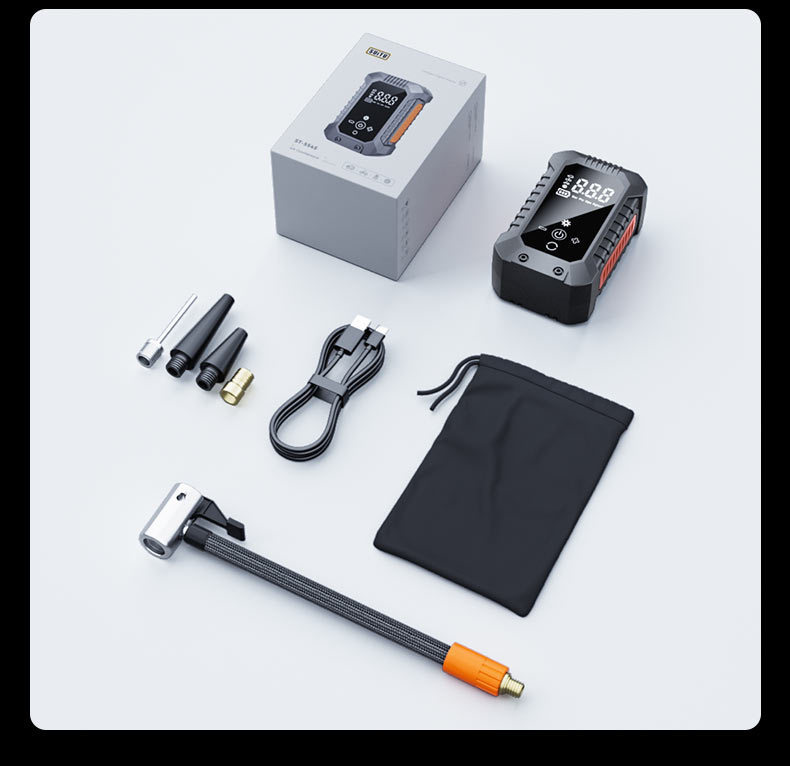 Car Air Pump Portable Car Electric Wireless Tire Pressure Measuring Air Pump Car Tire Air Pump