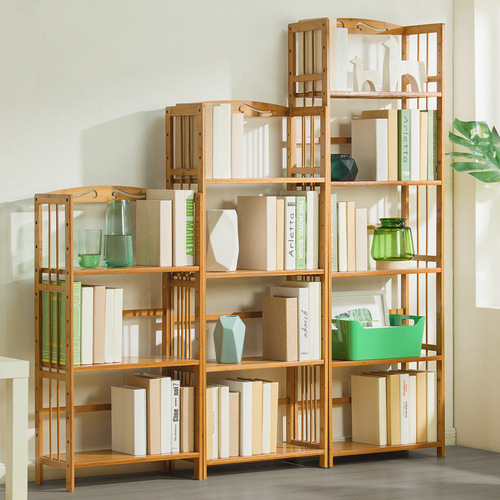 Bookshelf floor-standing storage rack children's bookcase home desktop simple solid wood living room multi-layer book storage storage