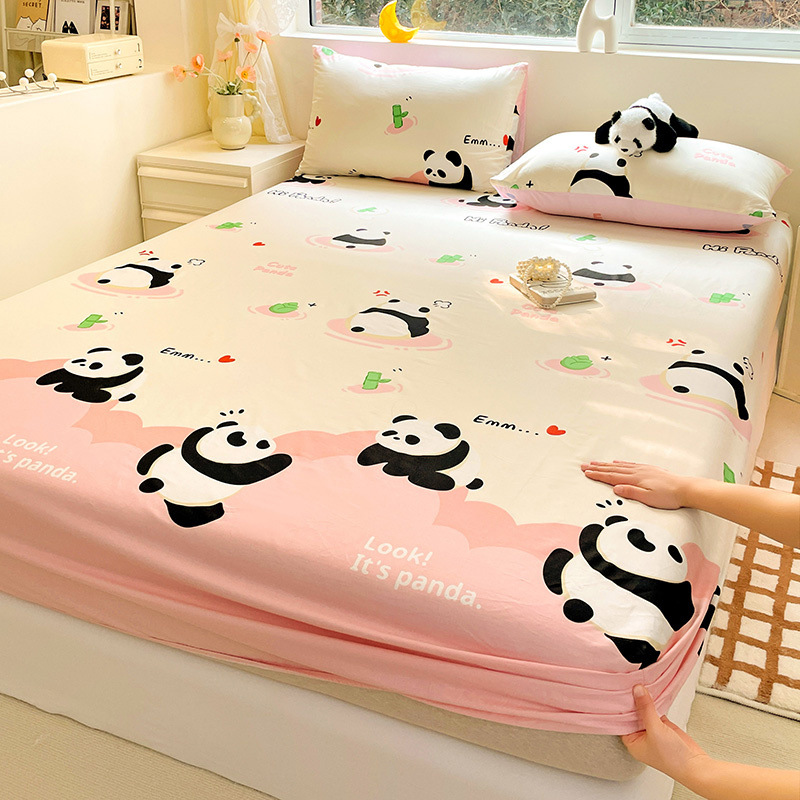 Nuevo estilo de sábana de algodón de una sola pieza de algodón colchón protector funda de cama sábana funda de cama de tres piezas verano 2024 nuevo estilo