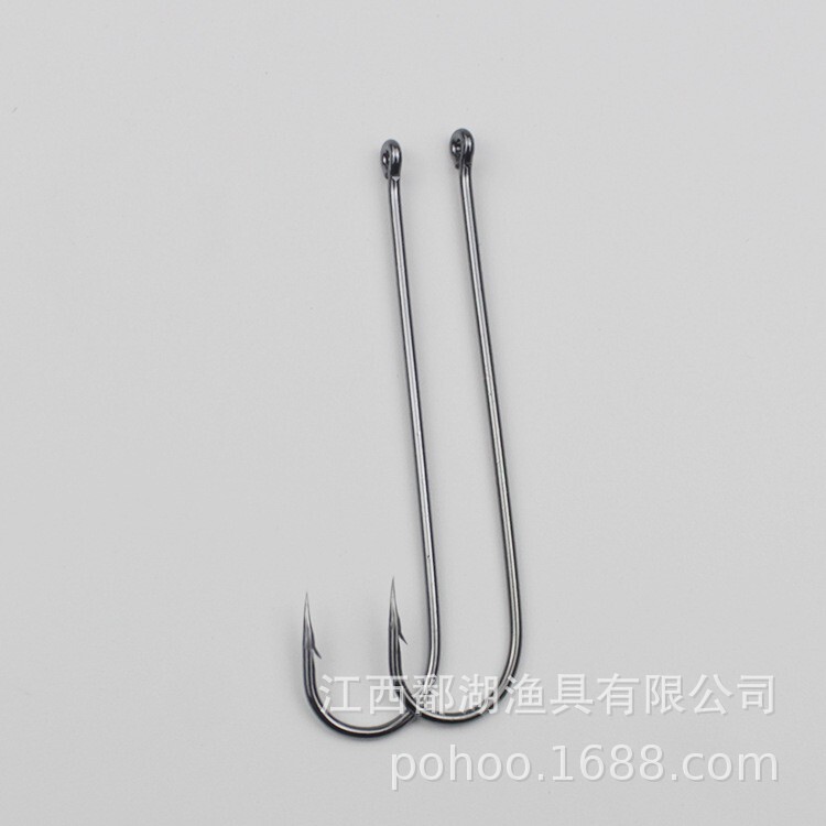 Crooked Mouth Karis straight handle Aberdeen ring with ring sea fishing insect hook eel perch bulk Barb oblique mouth