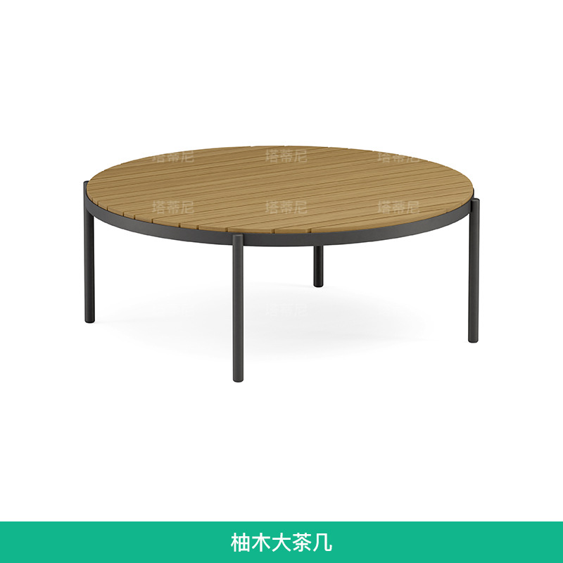 Sofá de exterior para patio, jardín, ocio, silla de ratán, muebles para villa, impermeable, con protección solar, juego de sofás de ratán y teca. image 11