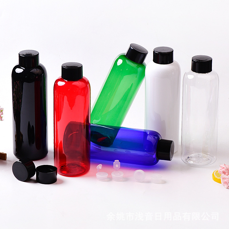 500ml二重カバー24口PETプラスチック空瓶化粧品瓶平肩丸肩瓶ローション瓶に漏れ防止プラグを配合|undefined