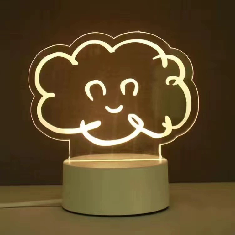 LED-ночник Creative Touch, питание USB/батарейки, 3D-акриловый дизайн, 15×5,5×20,5 см