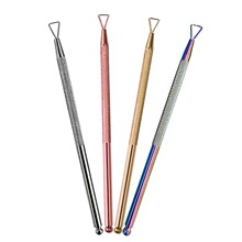 厂家批发美甲钢推不锈钢双头卸甲刨指甲去角质死皮推卸甲油胶修甲