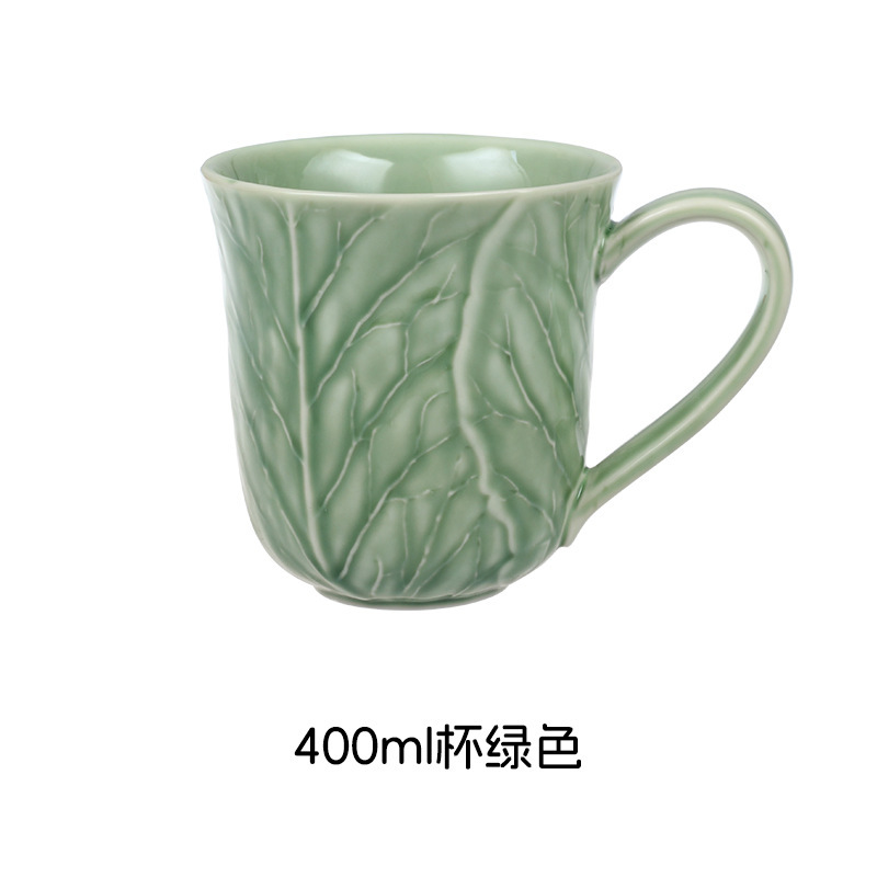 工場直送の色釉セラミック工芸品、牧歌的なスタイル、新鮮でキュートな子供用ボウル、皿、カップ、野菜セラミック食器セット|undefined