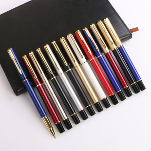 Fast Shipping Metal Signature Pen Business Gift Ball Pen Promotional Prize Student Gel Pen Can Make Logo