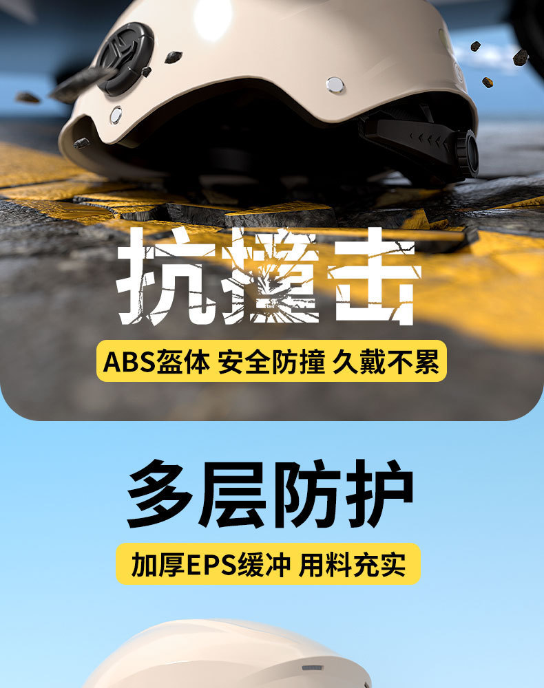 New National Standard Certified Double-Mirror Electric Motorcycle Helmet for Women and Men Battery Car Half Helmet Summer Sun Protection Safety Helmet