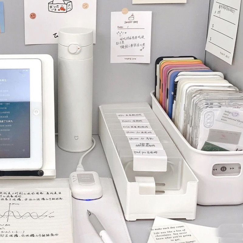 学生寮のデスクトップ携帯電話ケース収納ケース化粧品綿靴下整理バスケットプラスチック間食雑物収納ケース|undefined