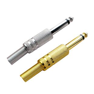 Metal 6.5 plug gold-plated/nickel-plated mono microphone mixer microphone large two-core 6.35mm audio plug