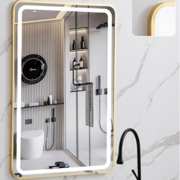 Espejo de Baño Inteligente con Marco de Aluminio de Vidrio, para Baño y Hotel image 1