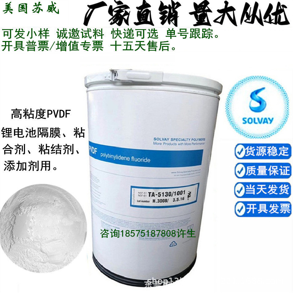 高粘度PVDF白色粉末 Solef 51013/0000 管道 水管用