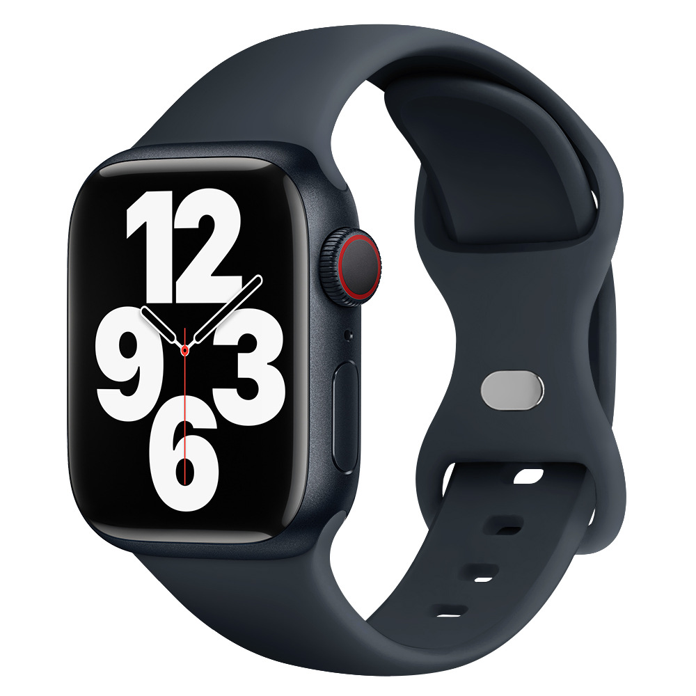 Aplicable AppleWatch Butterfly Buckle Silicone Deportivo correa de reloj Iwatch9876 generación / se inteligente