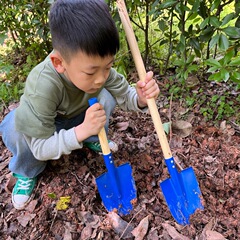 兒童沙灘鏟大號園藝玩具小鐵鏟子花鋤耙子園林工具表演套裝趕海