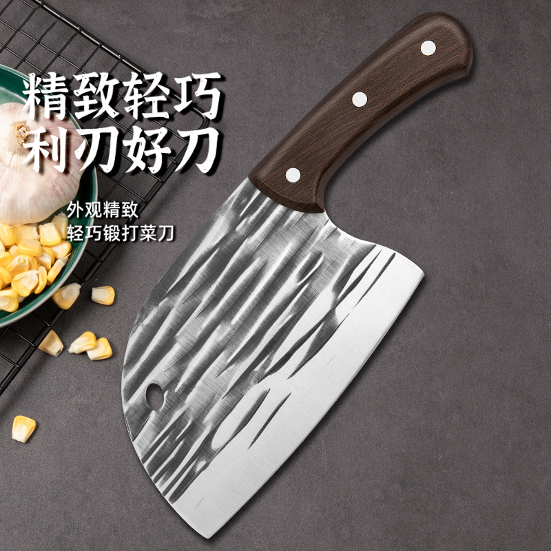 Cuchillo de verduras red cuchillo de doble propósito cuchillo redondo cuchillo de corte de pescado cuchillo de cocina herramientas hechas a mano súper rápidas martillo