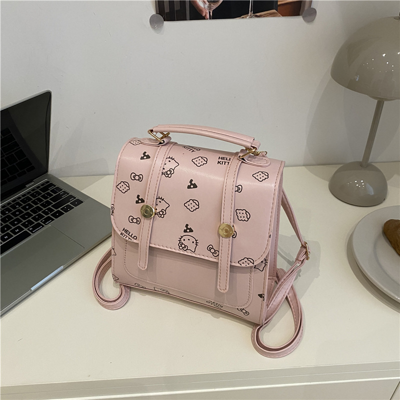Nicho de diseño sensación de mochila de hombro de estilo femenino estilo de moda de estudiantes de moda personalidad casual sensación de textura de mochila de estilo universal