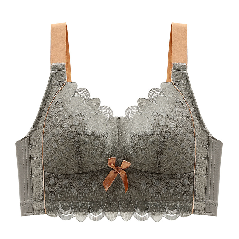 Sujetador ajustable de mujer soporte superior grande anti-flacidez sujetador de mama ropa interior inalámbrica empuje hacia arriba pequeño pecho especial