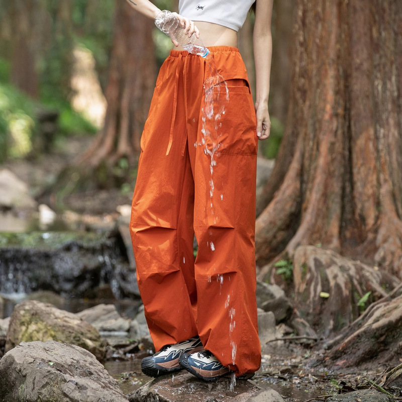啄木鸟冲锋裤女夏季户外山系登山徒步工装速干运动伞兵防晒休闲裤|undefined