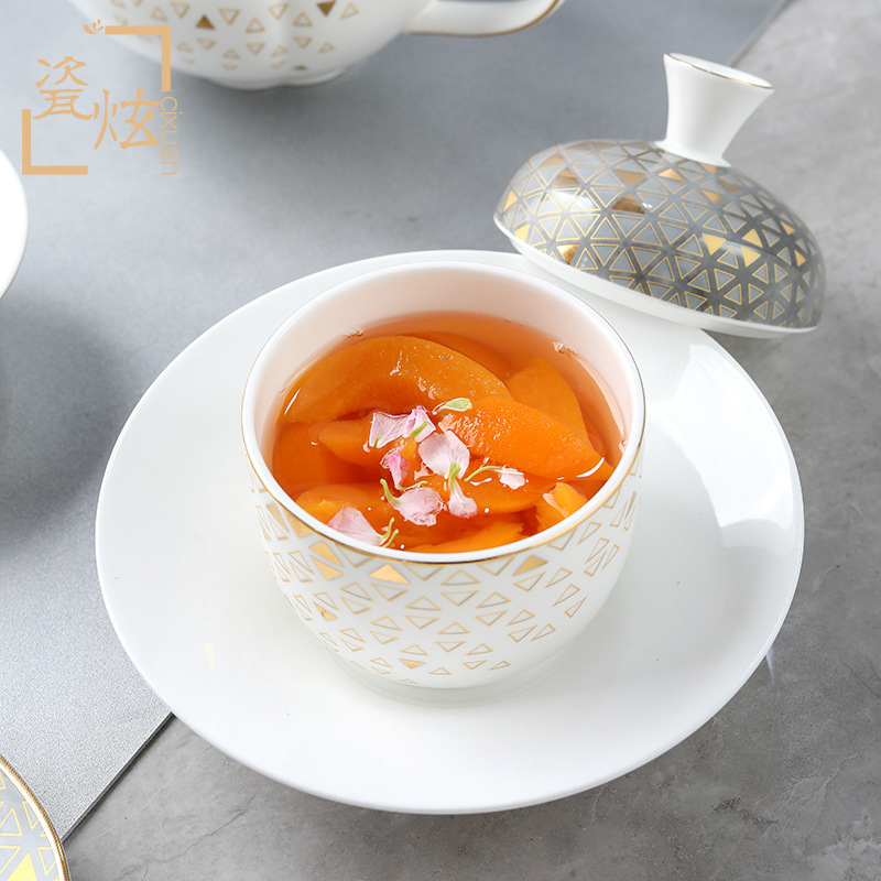 Genuine tableware, set for hotel, dinner plate, light luxury style