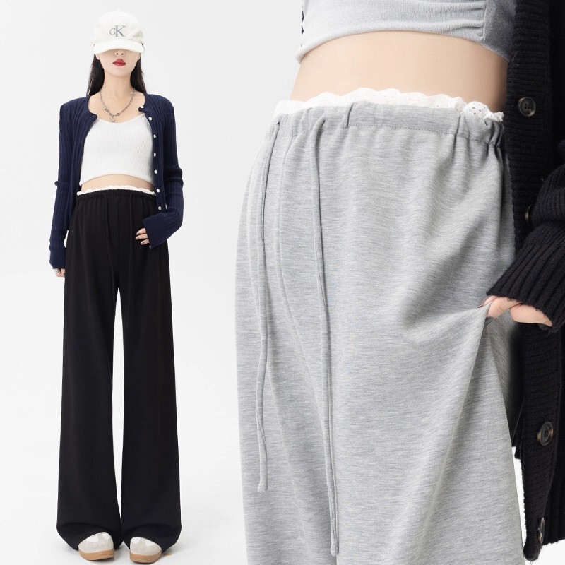 Maternity Pants for Spring and Autumn, Wide-Leg Pants, Plus Size, Slimming, Non-Tight on the Belly, 2026 New Style, Straight-Leg Casual Pants for Pregnant Women