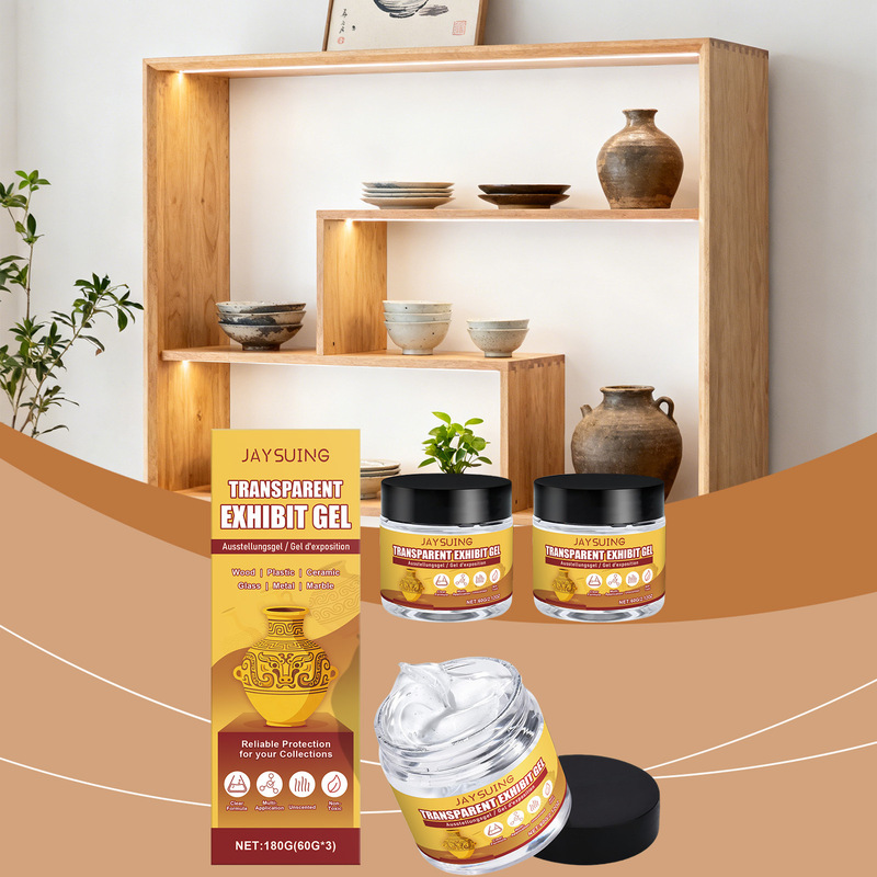 Jaysuing Transparent Exhibition Gel Epoxy Resin Adaptable Artwork Collection Protective Adhesive