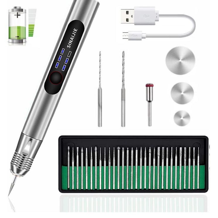 Mini herramienta rotativa inalámbrica 3 control de velocidad de carga USB kit de herramientas rotativas 3690