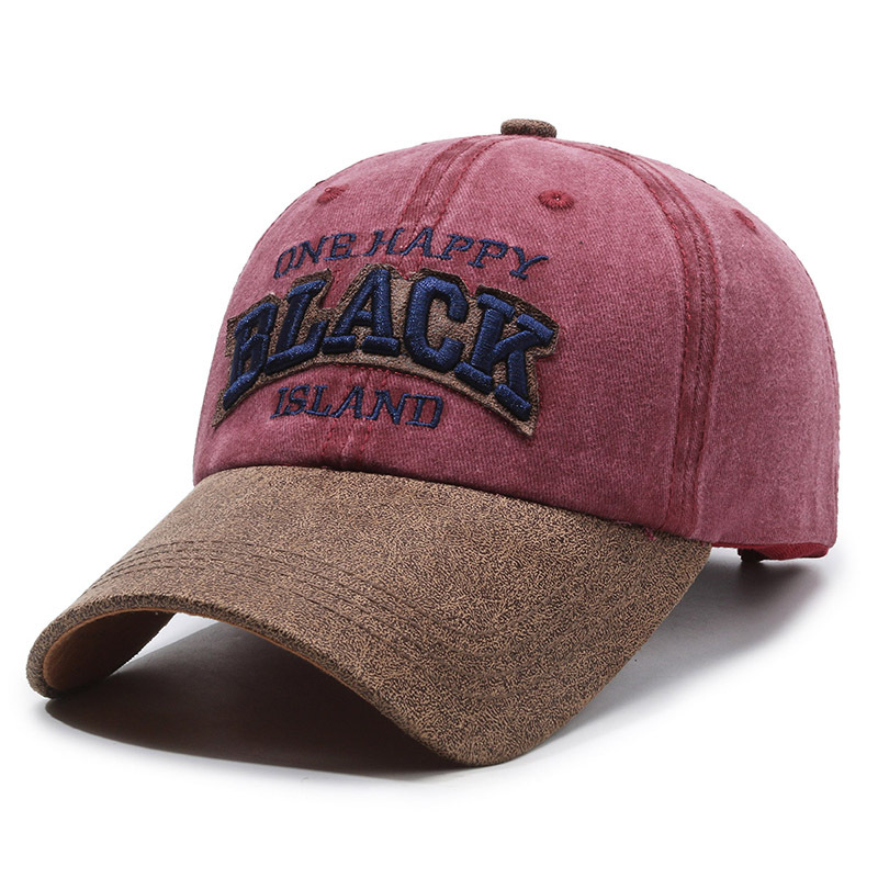 Baseball vintage color block in cotone lavato alla moda per uomo e donna, capote morbida casual, protezione solare, viso_voghion.com