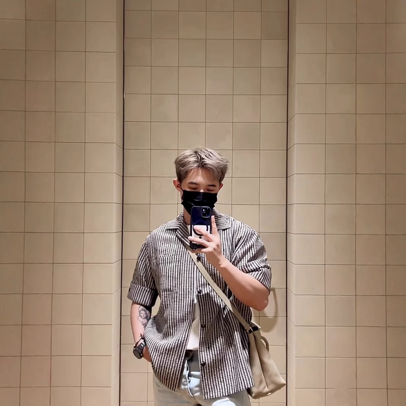 Correct Version in Stock High-Quality Bv New Short-Sleeve Shirt Fashion Versatile Os Loose Fit Unisex