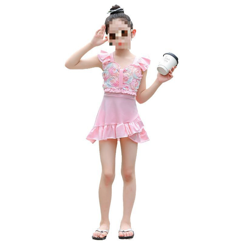 女の子の夏のスプリット水着 2024 新しい子供のトレーニング速乾性水着パンツ女の子のファッショナブルな水泳露出防止|undefined