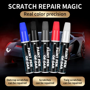 Cross-Border Special Supply Car Paint Touch-Up Pen, Paint Scratch Repair Pen for Car Paint Surface, Pearl White and Black Scratch Quick Touch-Up Paint
