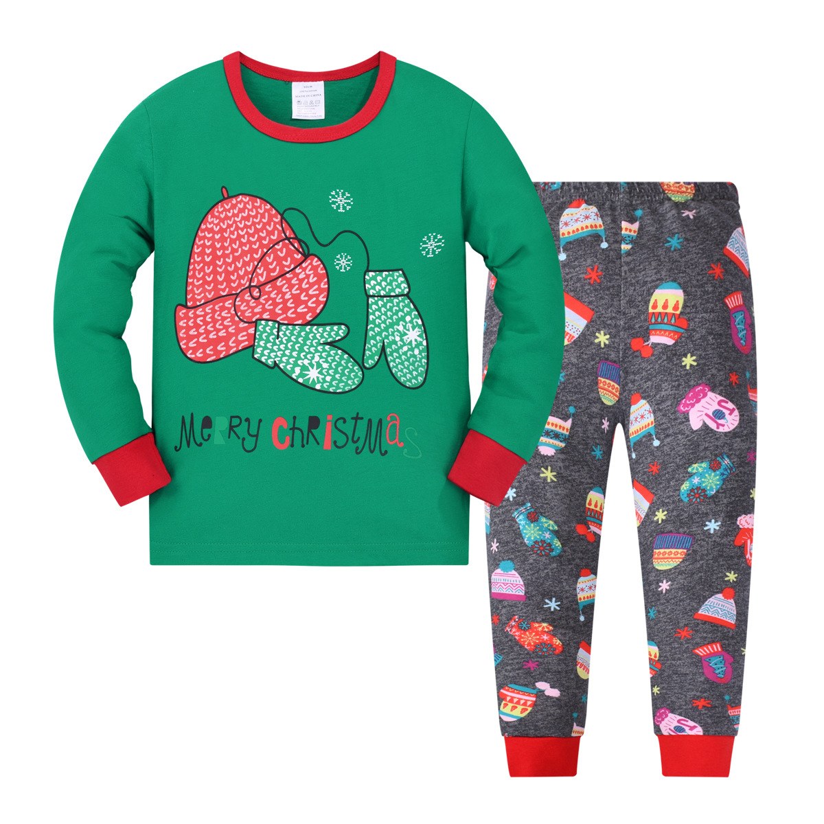 2023 Comercio exterior transfronterizo nuevos niños pijamas de Navidad niños y niñas de algodón homewear de Navidad en stock al por mayor