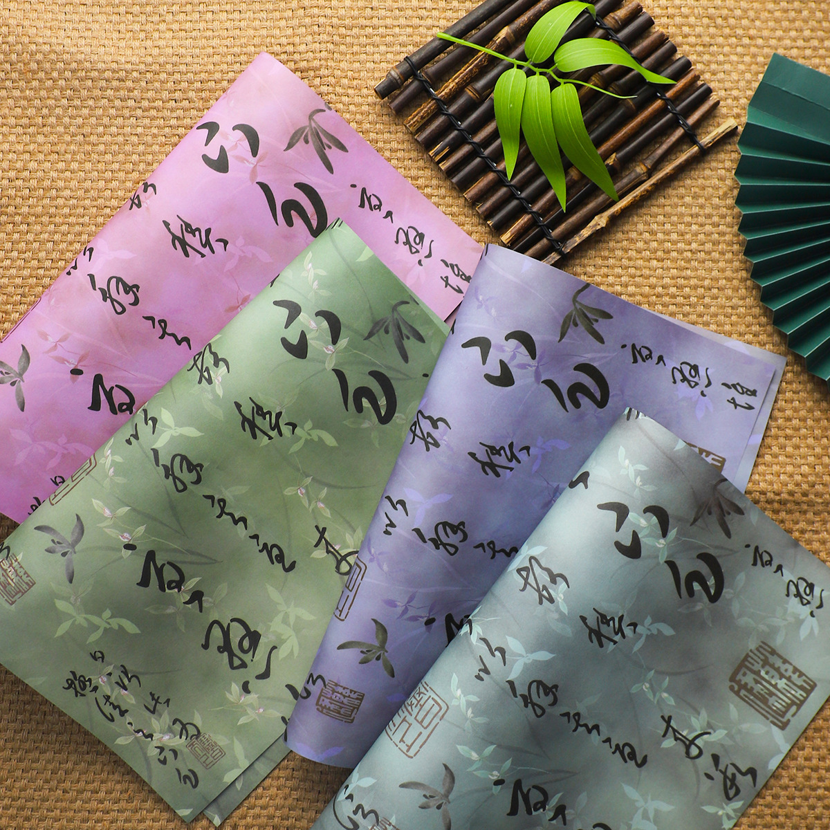 Nuevo estilo nacional de siete colores cordier papel de caligrafía papel de embalaje de flores kraft DIY hecho a mano florista papel de embalaje de flores