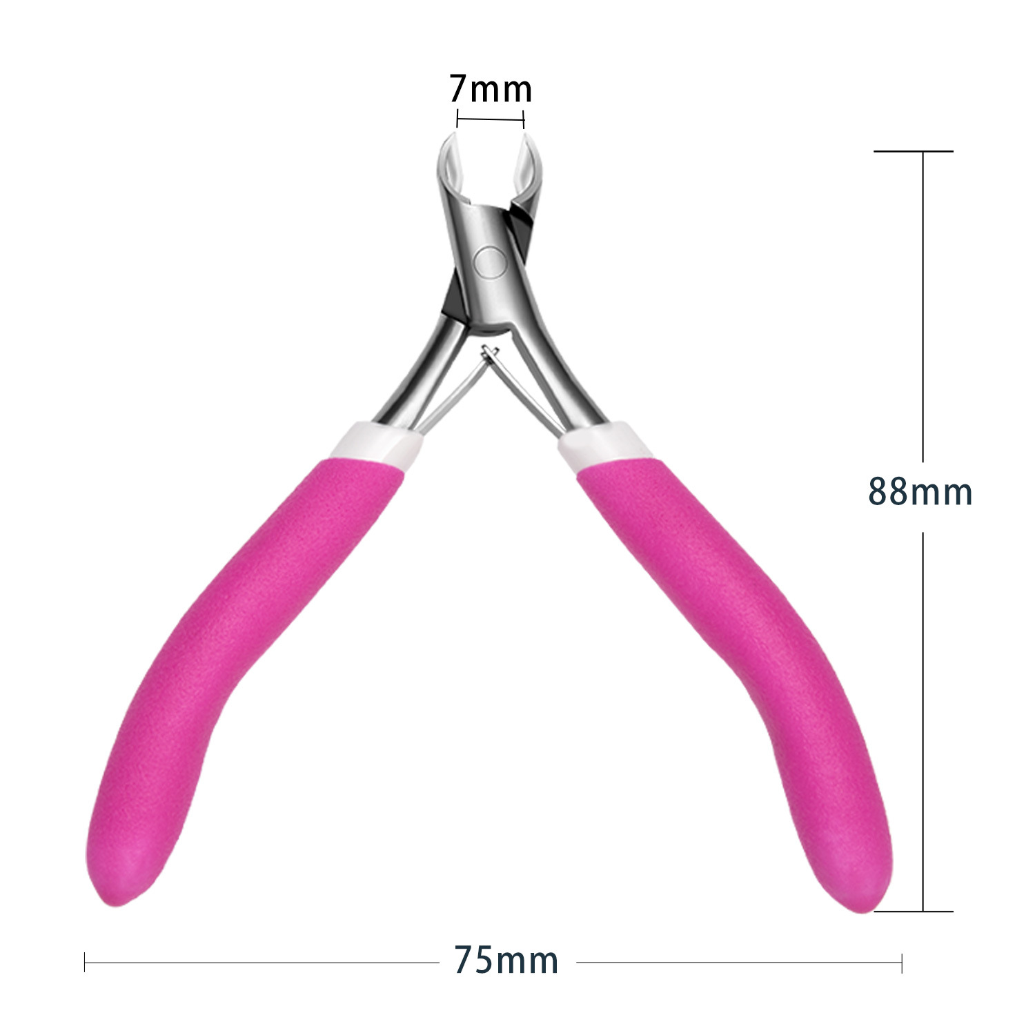 로즈 레드 T 자형 둥근 입 죽은 피부 가위