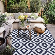 跨境亚马逊专供可水洗耐用防老化PP管编织房车天幕户外地毯现货