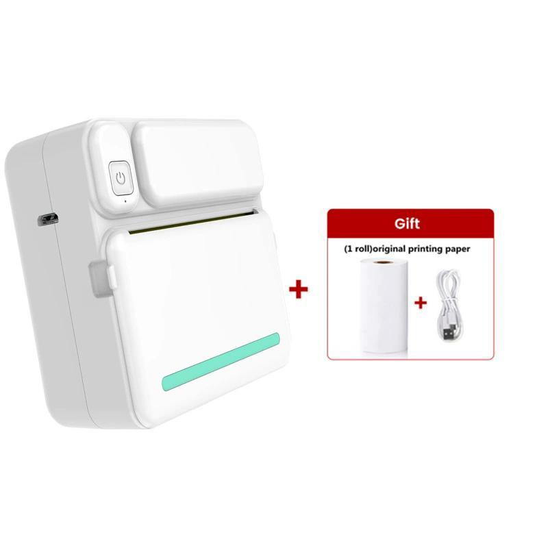Mini Printer C19, handheld Bluetooth thermal printer, mobile app compatible, portable 135×60×155 mm