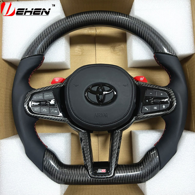 Suitable for 19-26 Toyota Supra racing steering wheel MK4 MK5 A90A91 modified carbon fiber steering wheel