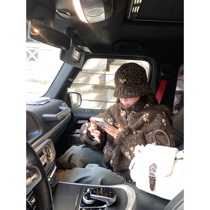 DEEMO [Warm Winter Preface] Wear Super Warm and Color Lamb Wool Corduroy/Leather Jacket