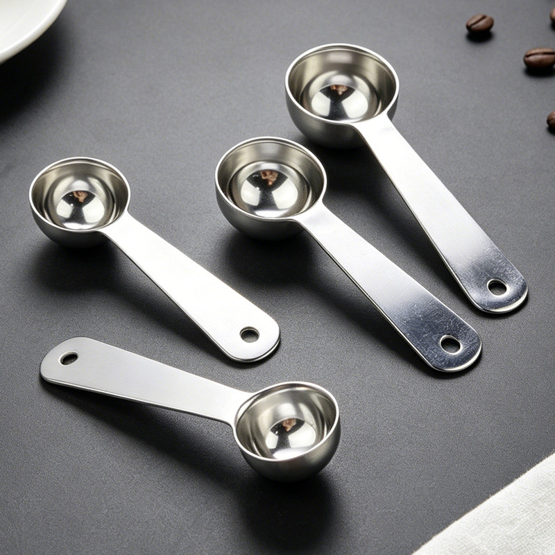 304 Stainless Steel Measuring Spoon, One-Piece Design, Multiple Specifications, for Milk Powder, Fruit Powder, Coffee Beans, Kitchen Baking Tool