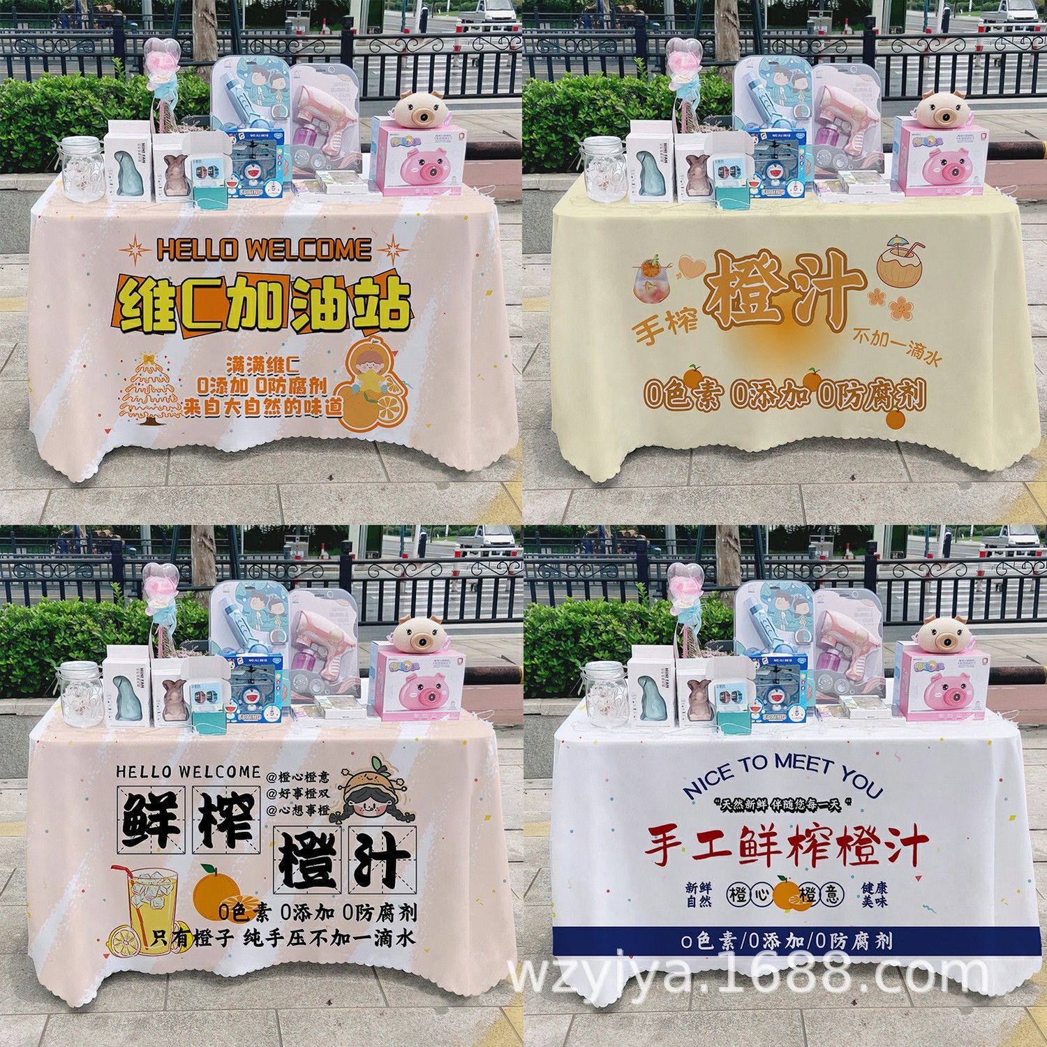 Mantel de jugo recién exprimido