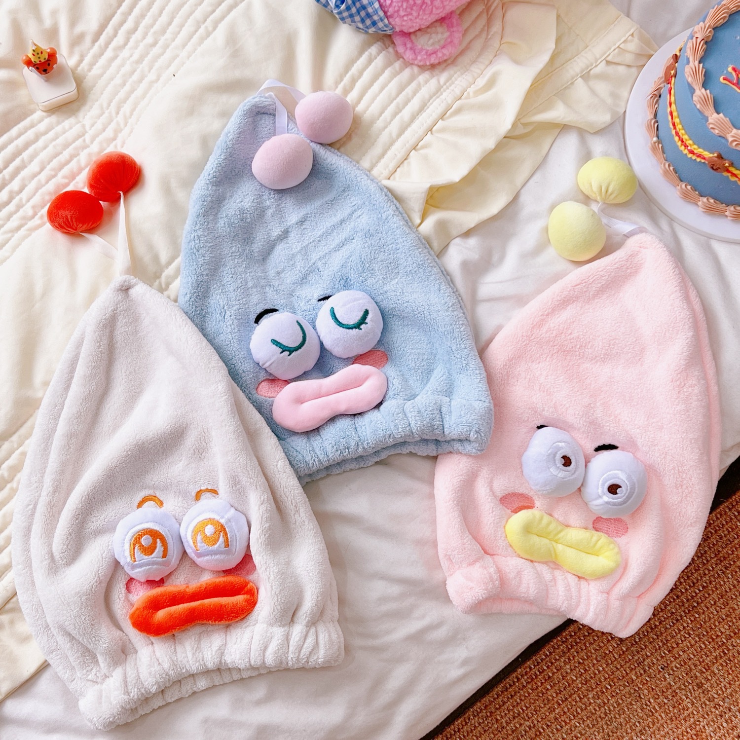 cartoon hair drying cap absorbent quickdrying hair towelpicture5