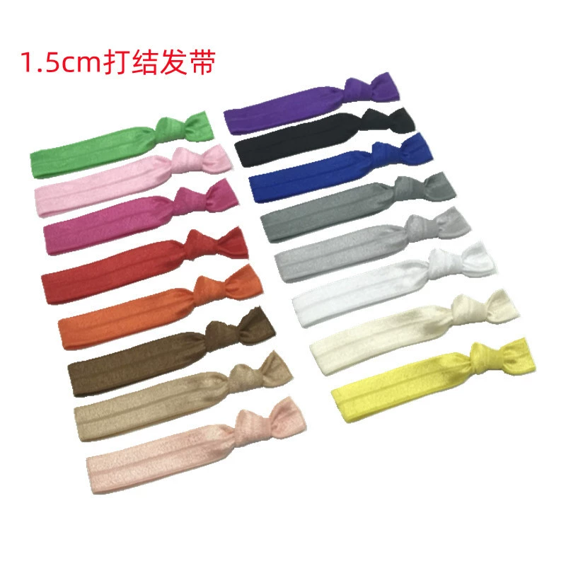 Простая резинка карамельного цвета в Корейском стиле, повязка для волос с узлом, оберточная лента, сделай сам, ручная завязанная резинка, сырье, веревка для головы